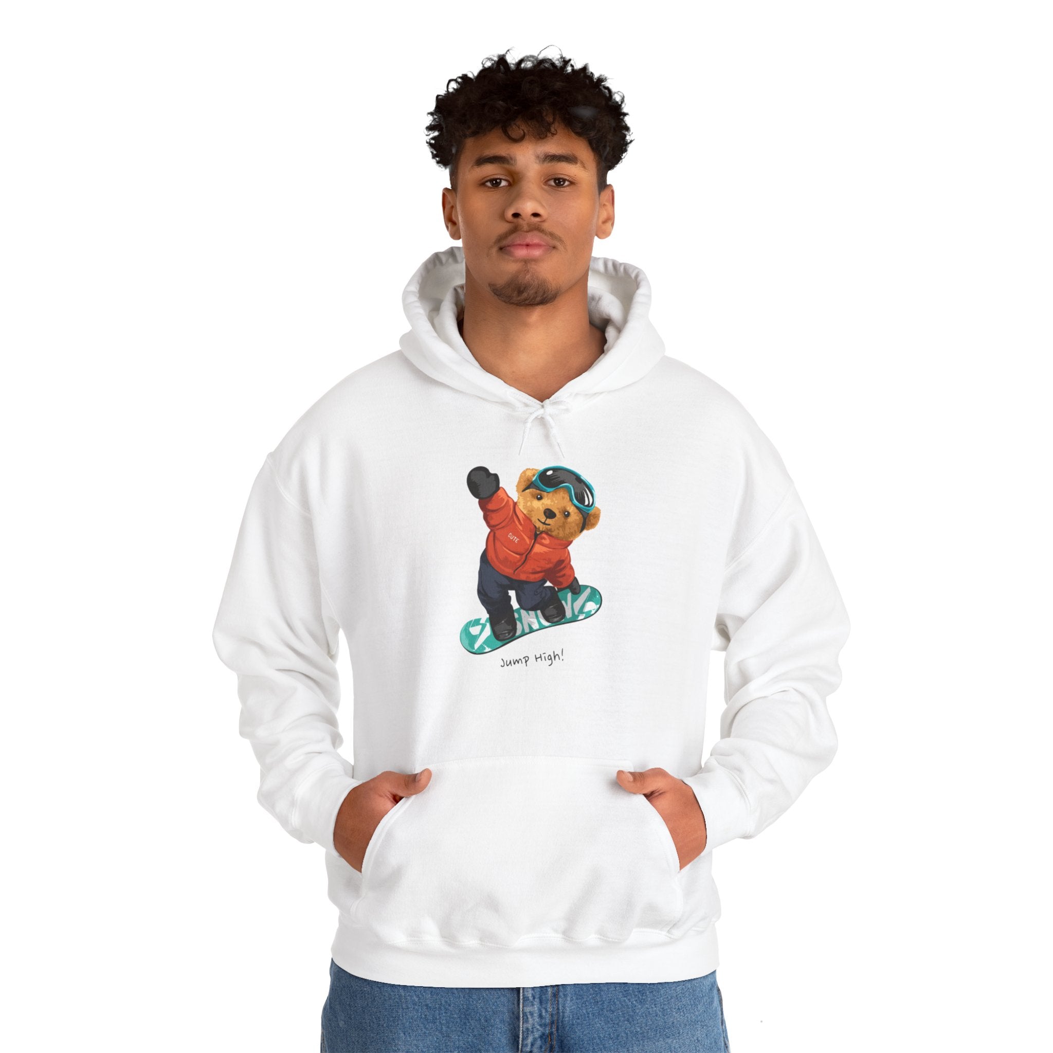 Eco-Friendly Snowboard Bear Hoodie