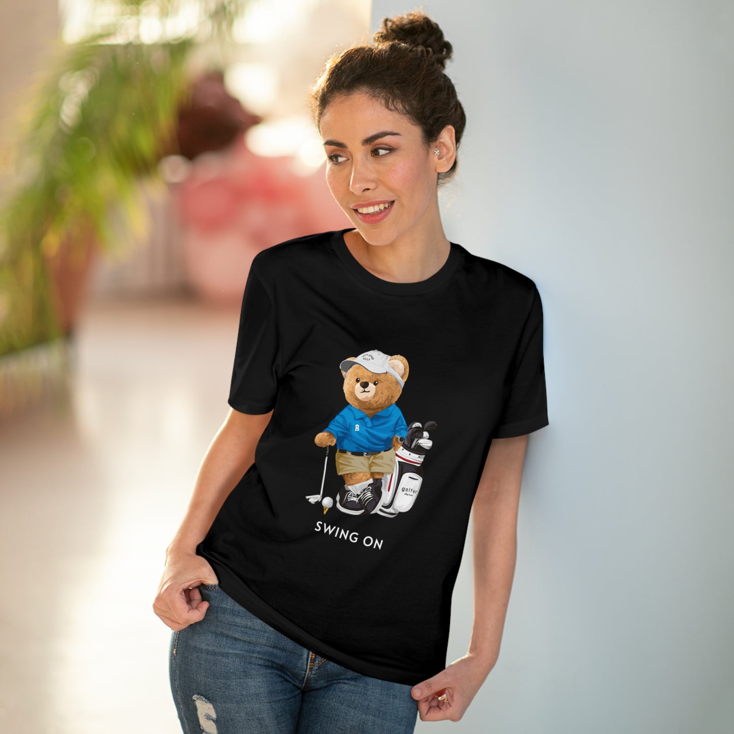 Organic Golf Bear T-shirt