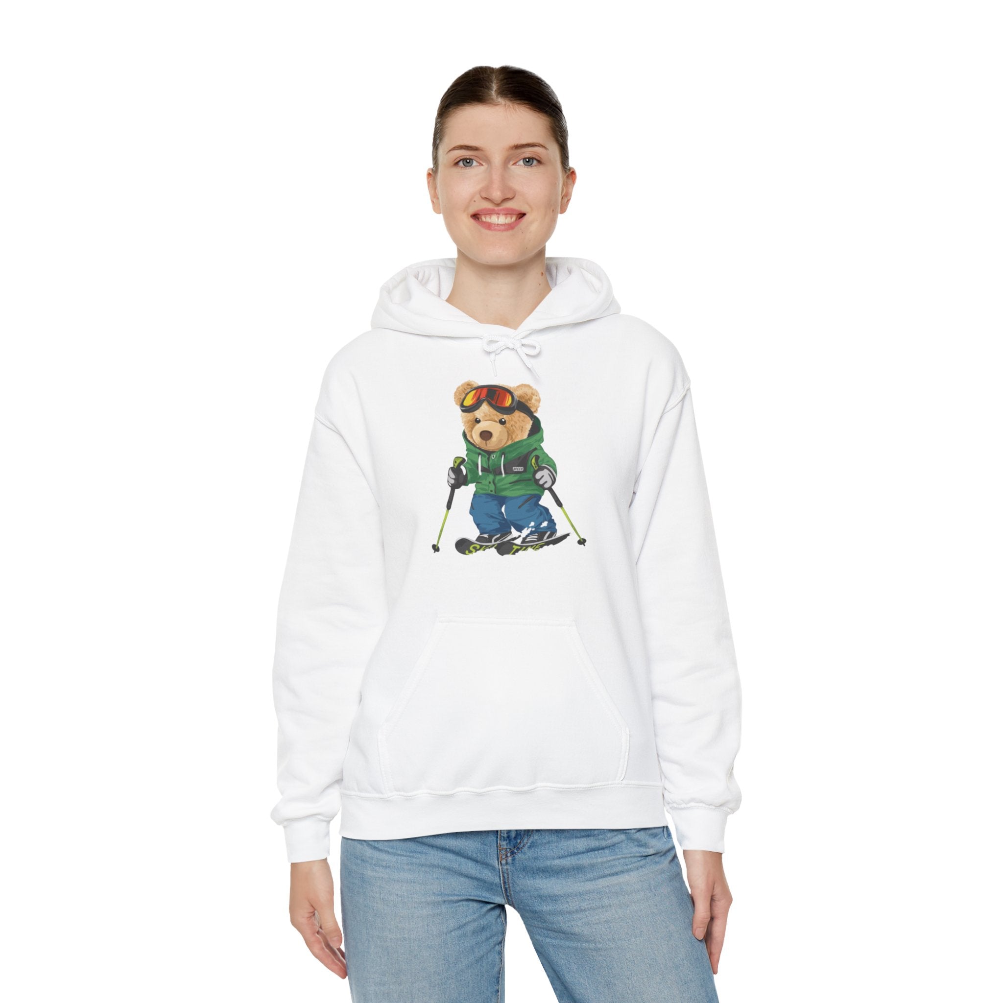 Eco-Friendly Ski Bear Hoodie