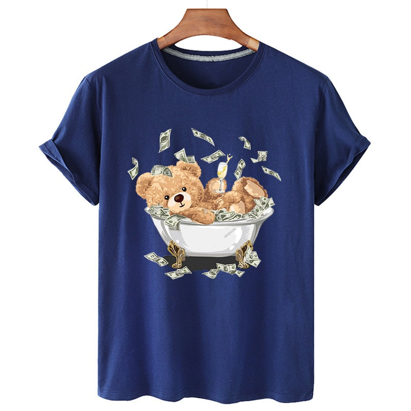 Eco-Friendly Bathtub Rich Bear T-shirt