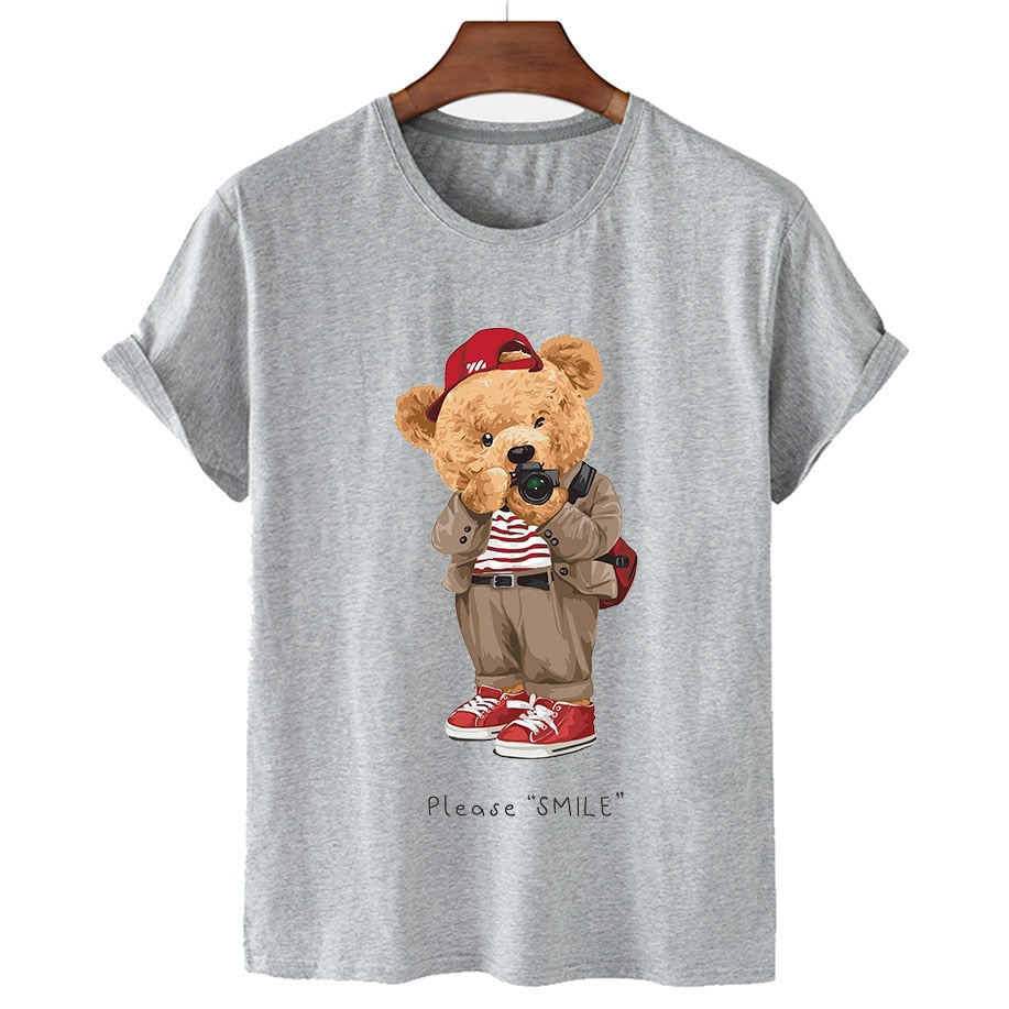 Eco-Friendly Camera Bear T-shirt