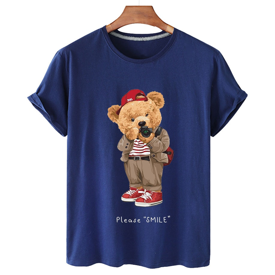 Eco-Friendly Camera Bear T-shirt