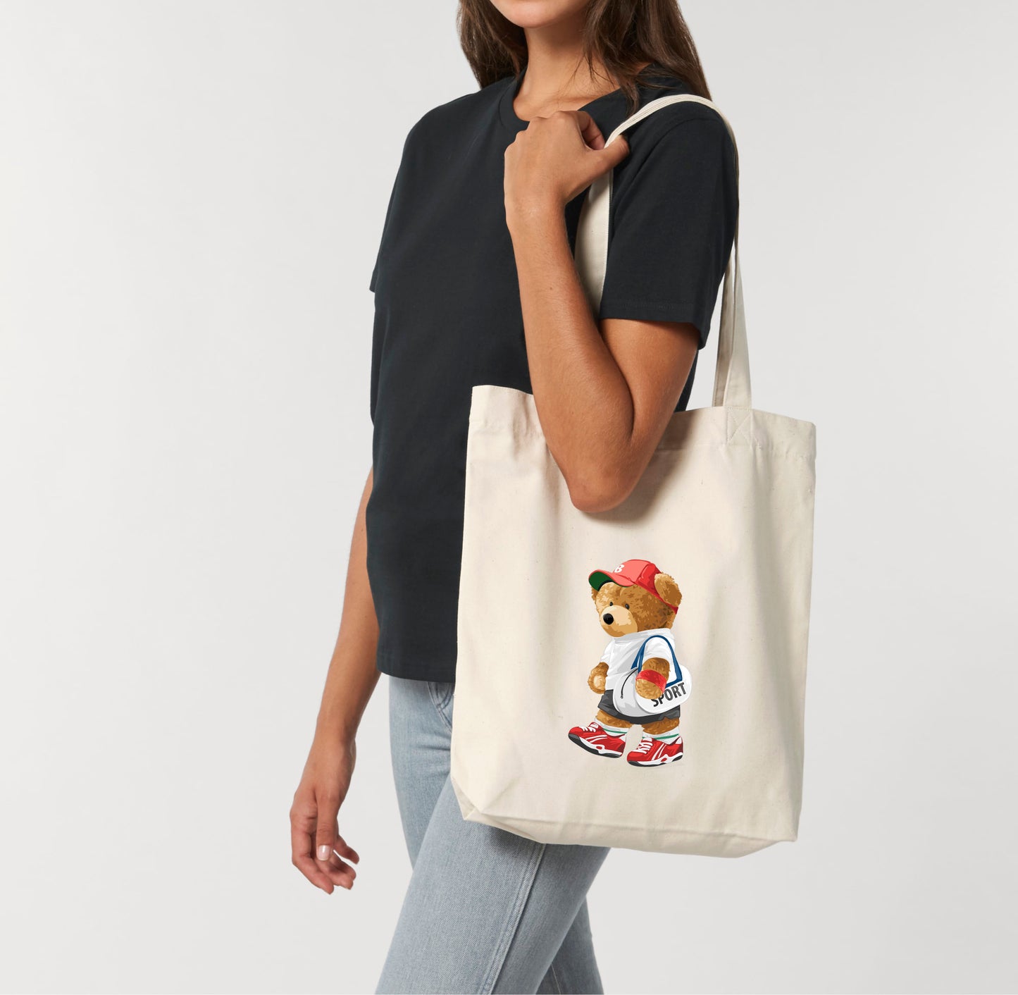 Eco-Friendly Athlete Bear Tote Bag