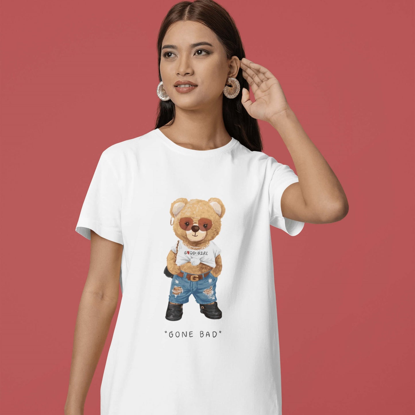 Organic Bad Girl Bear T-shirt
