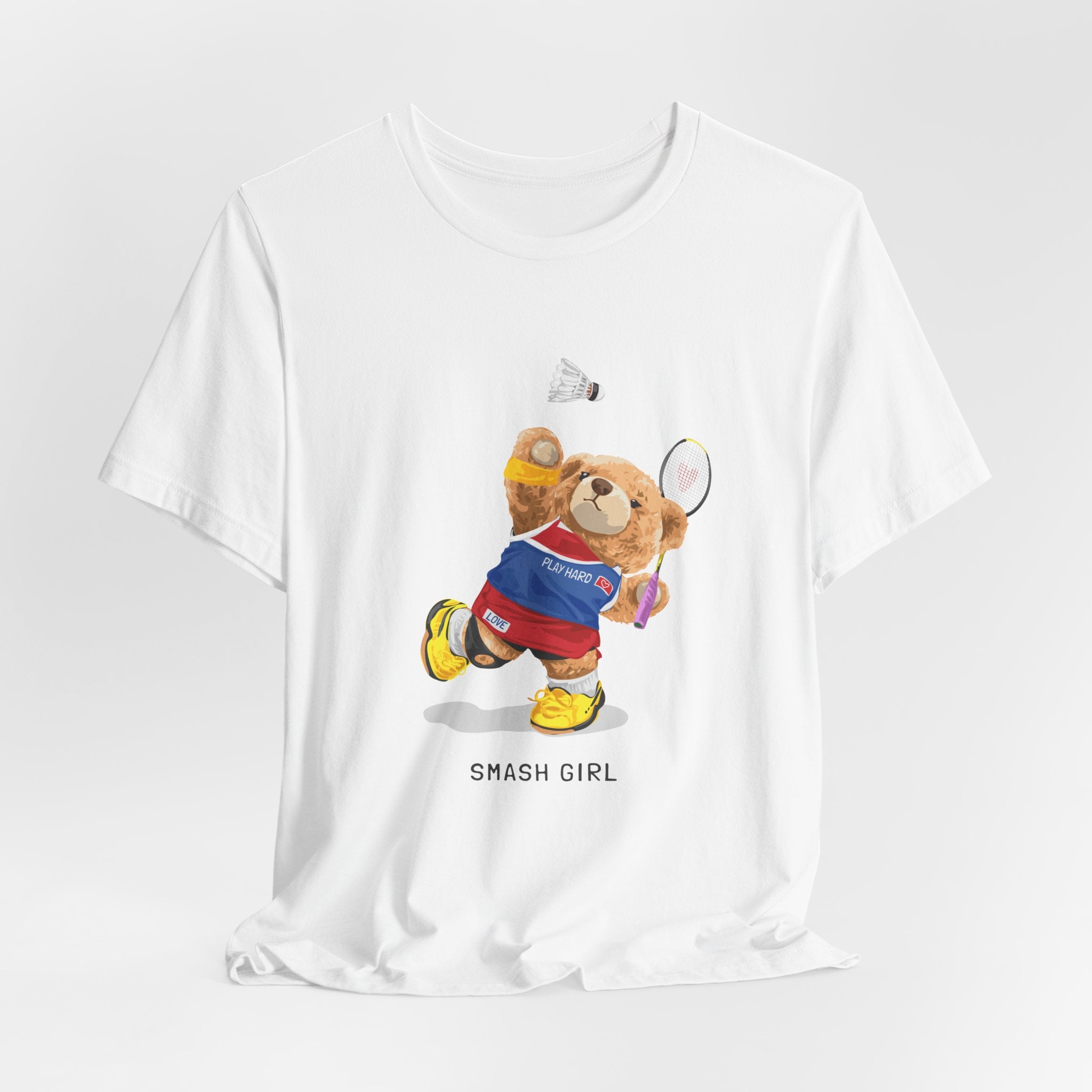 Organic Badminton Bear T-shirt