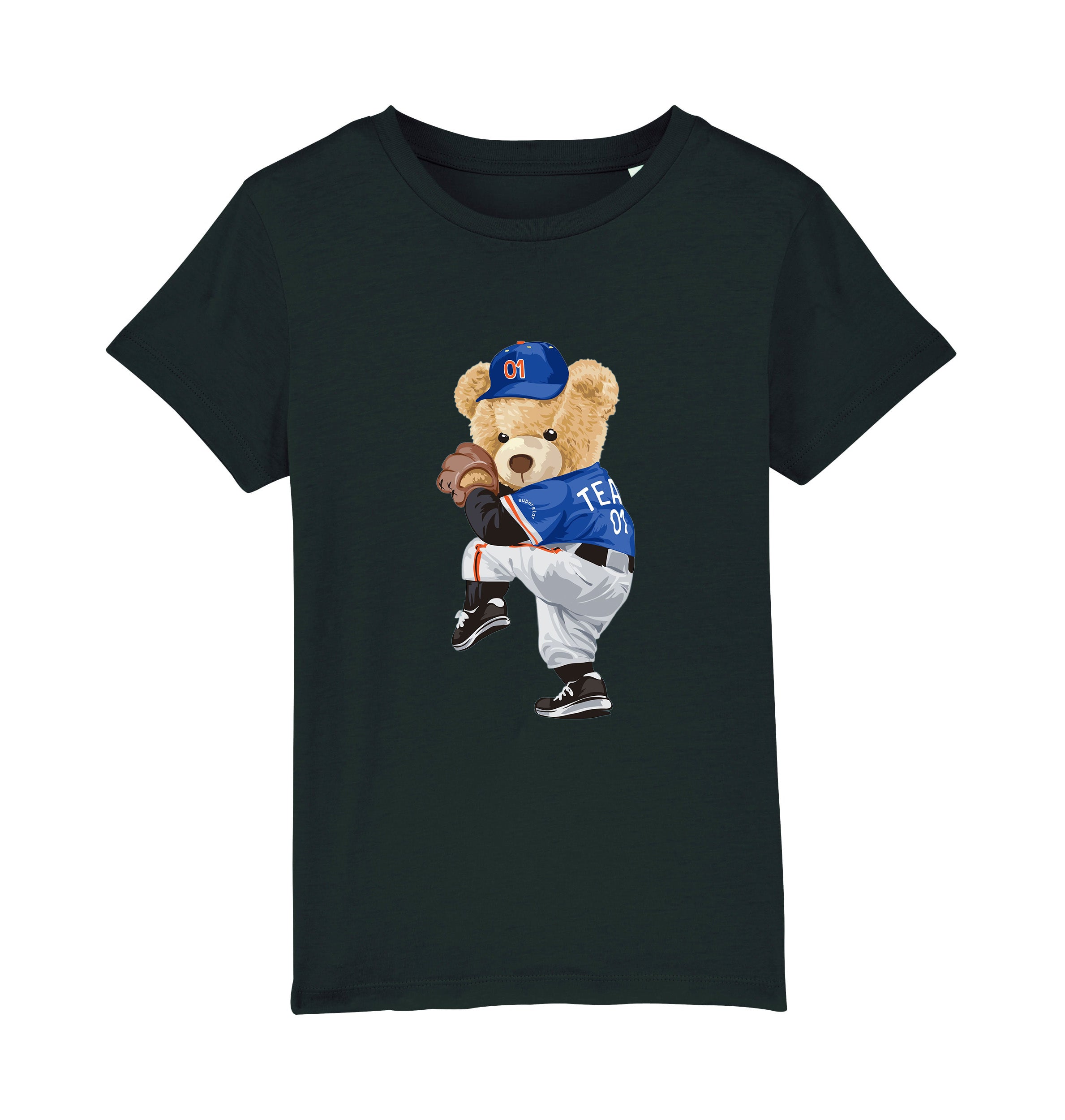 Eco-Friendly Baseball Bear Kids T-shirt