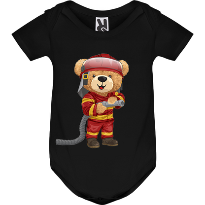 Eco-Friendly Firefighter Bear Baby Bodysuit