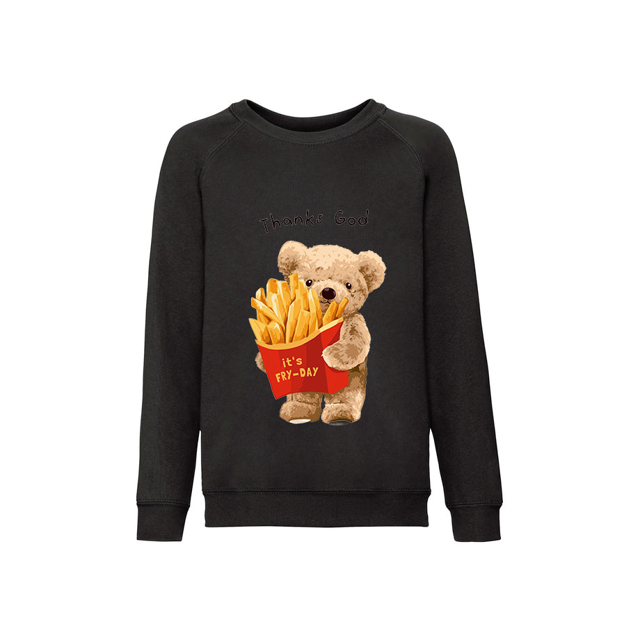 Eco-Friendly French Fries Bear Kids Sweater