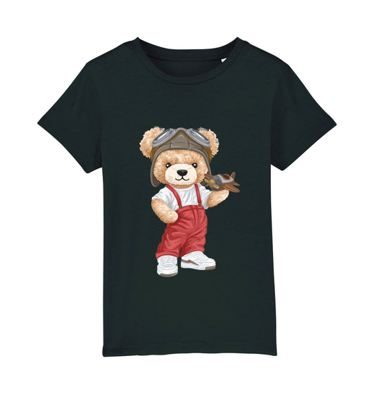 Eco-Friendly Pilot Bear Kids T-shirt