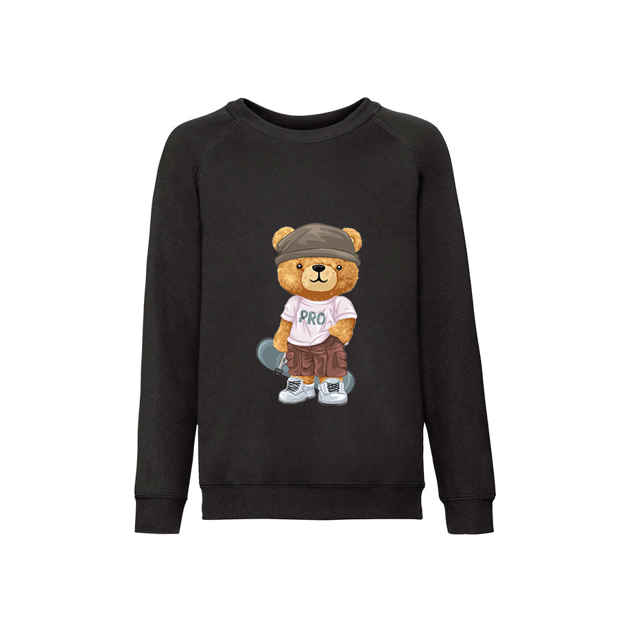 Eco-Friendly Skater Bear Kids Sweater