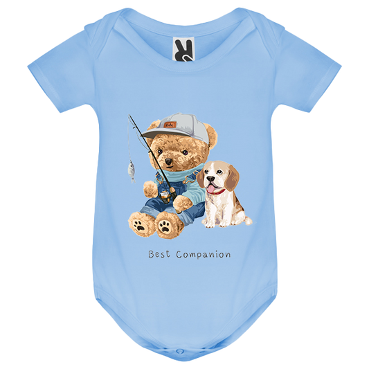 Eco-Friendly Fisher Bear Baby Bodysuit