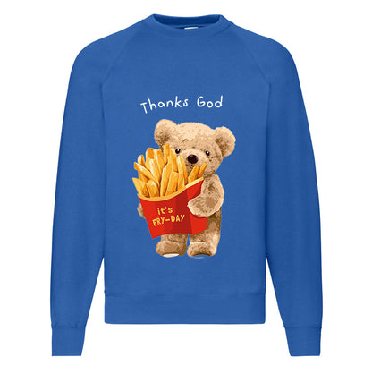 Eco-Friendly French Fries Bear Pullover