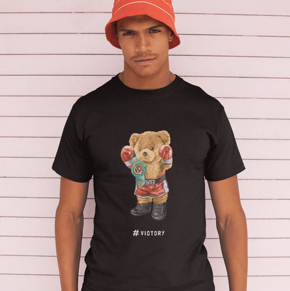 Eco-Friendly Boxing Champion Bear T-shirt