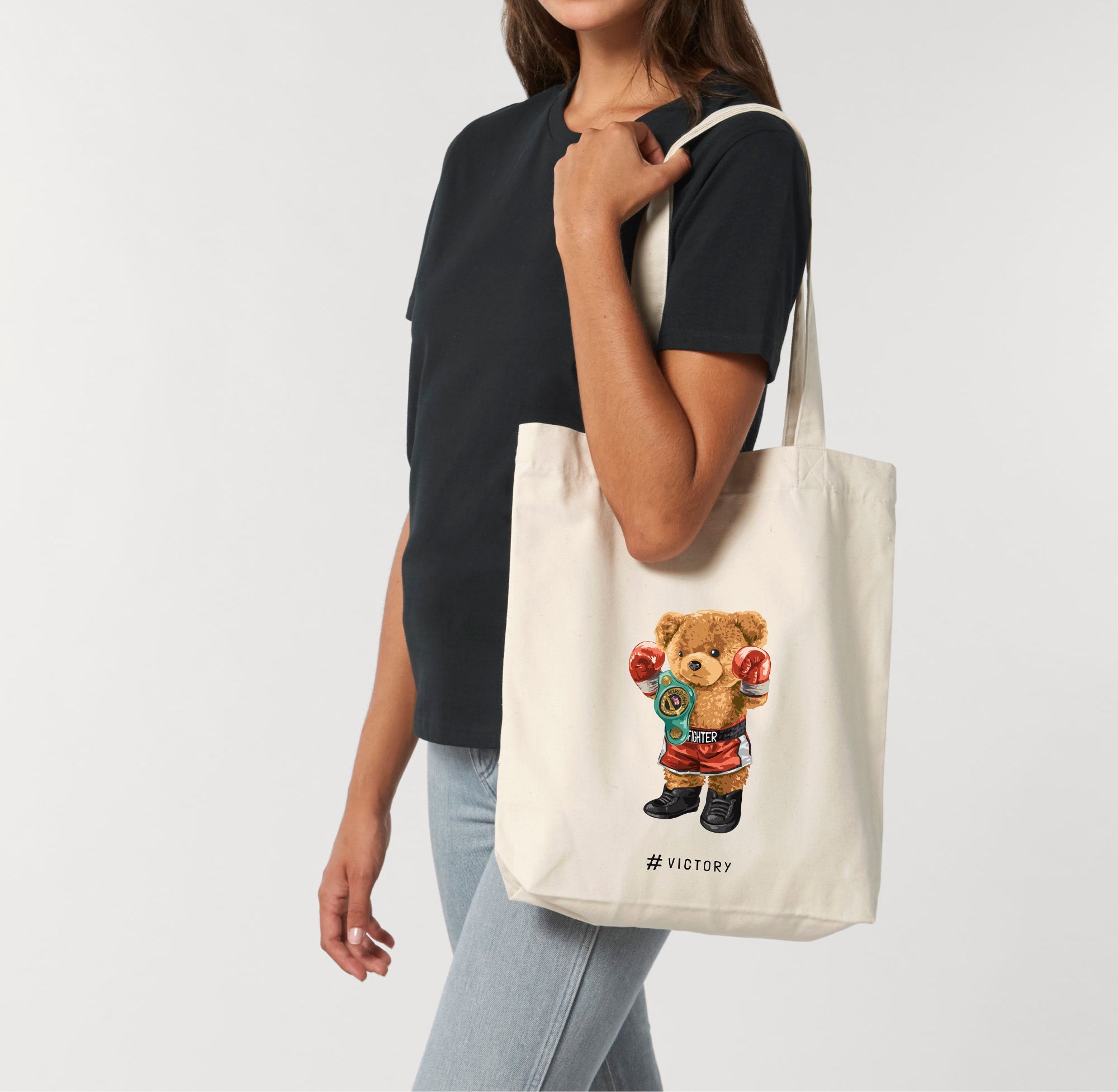 Eco Friendly Champion Bear Tote Bag Bear Tees