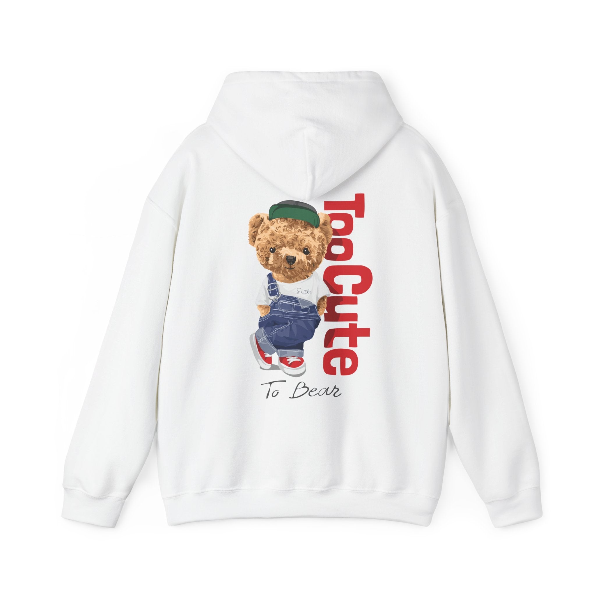 Organic Cute Bear Backprint Hoodie