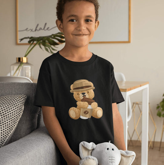 Eco-Friendly Coffee Bear Kids T-shirt