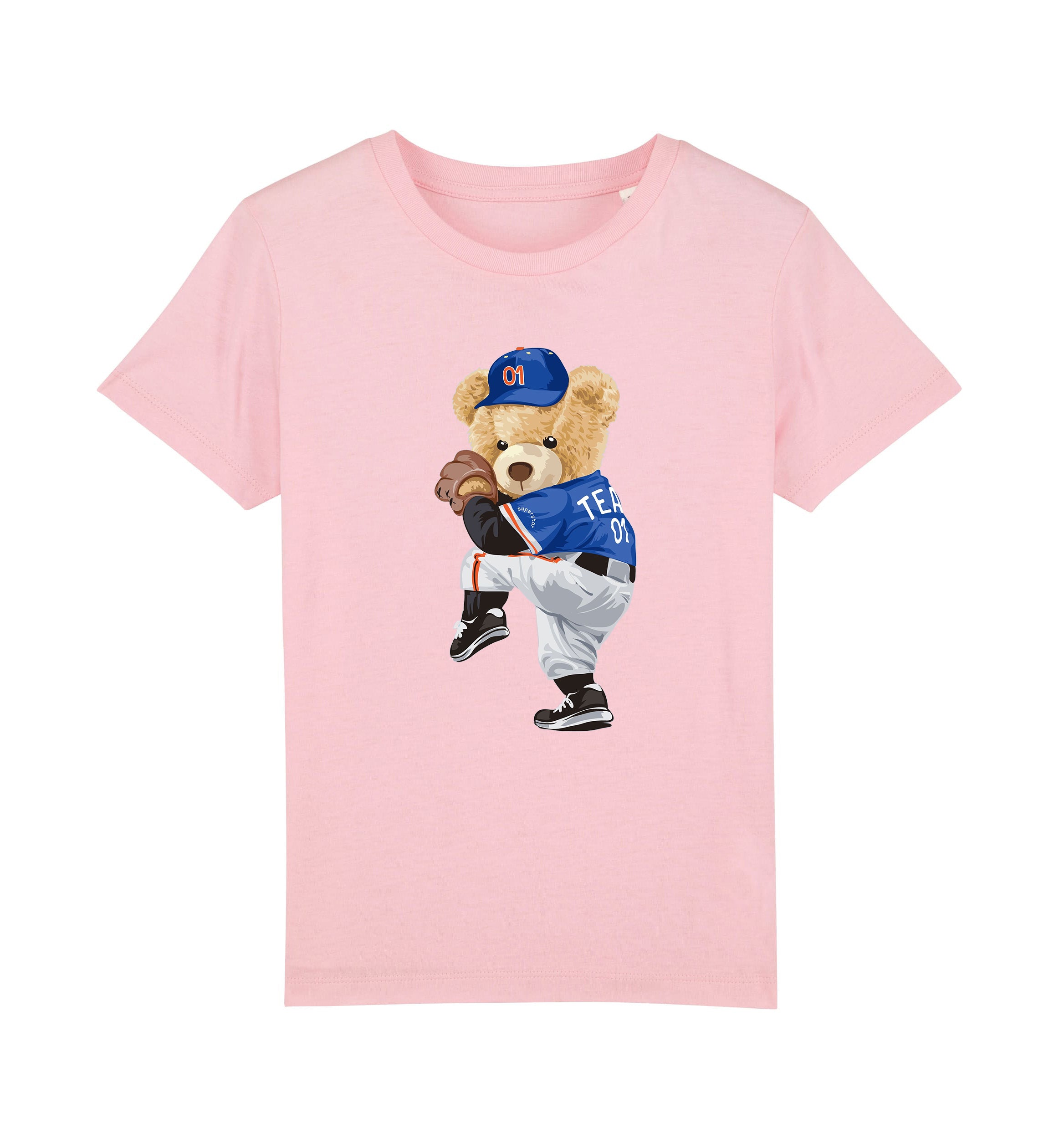 Eco-Friendly Baseball Bear Kids T-shirt