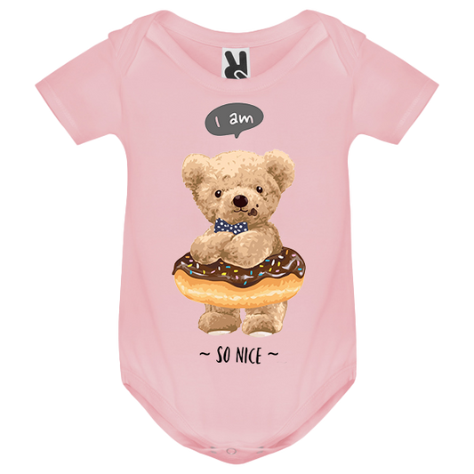 Eco-Friendly Donut Bear Baby Bodysuit