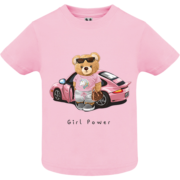 Eco-Friendly Girl Power Bear Baby T-shirt