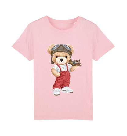 Eco-Friendly Pilot Bear Kids T-shirt