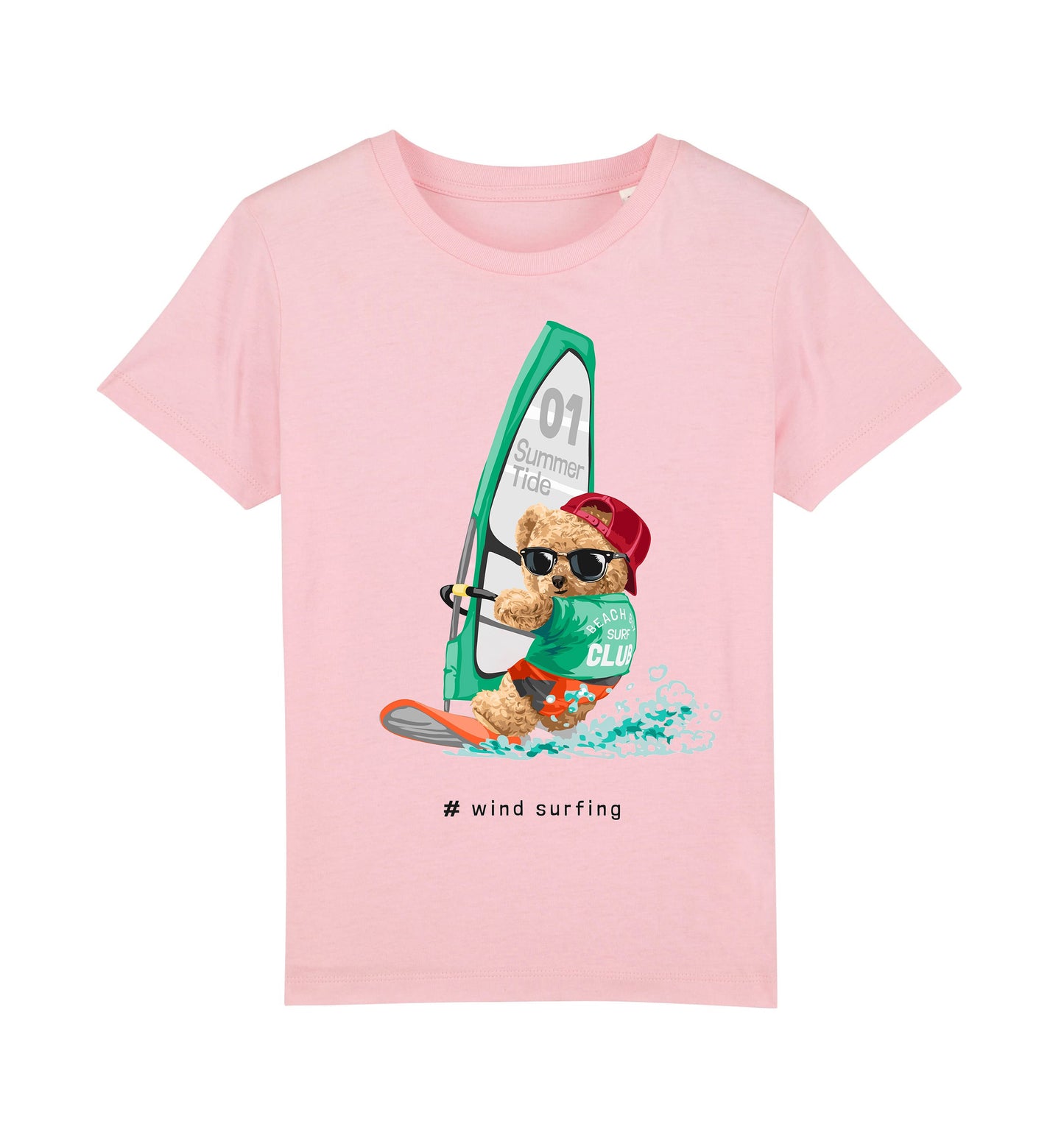 Eco-Friendly Surf Jet Bear Kids T-shirt