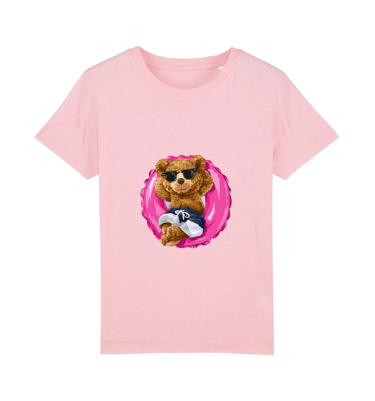 Eco-Friendly Swimming Bear Kids T-shirt