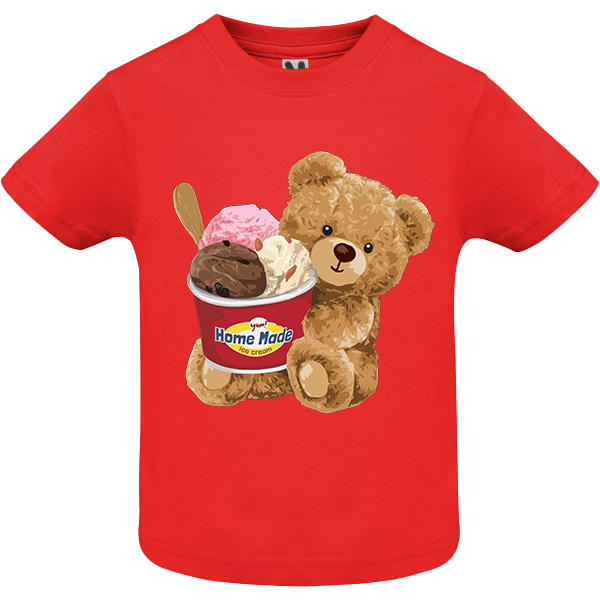 Eco-Friendly Ice Cream Bear Baby T-shirt