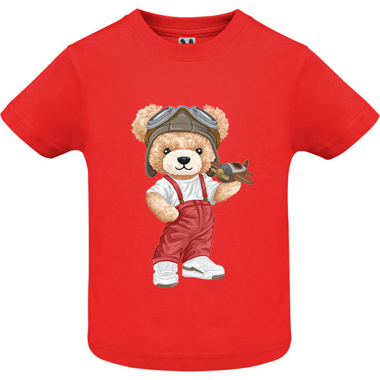 Eco-Friendly Pilot Bear Baby T-shirt