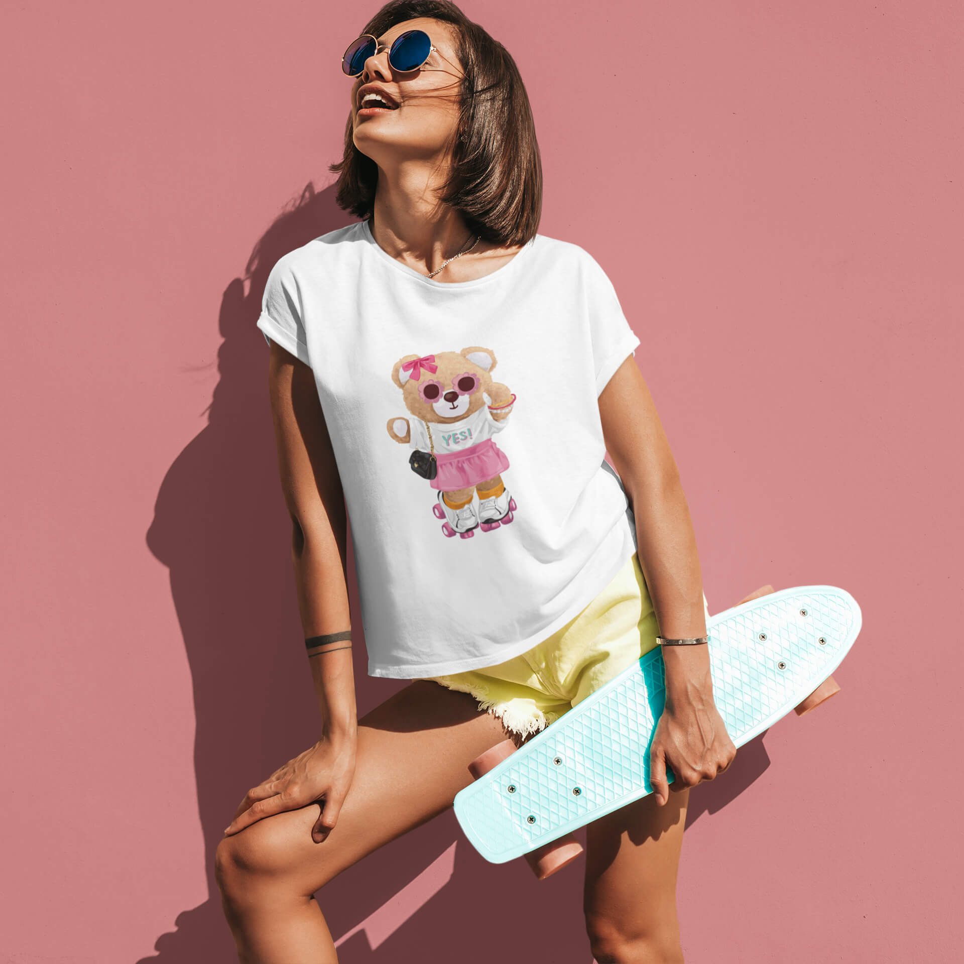 Organic Roller Skater Bear T-shirt