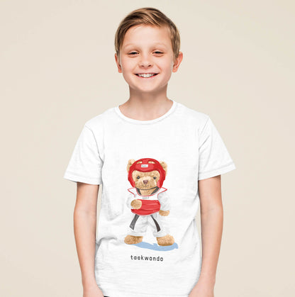 Eco-Friendly Taekwando Bear Kids T-shirt