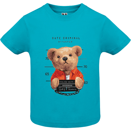 Eco-Friendly Cute Criminal Bear Baby T-shirt