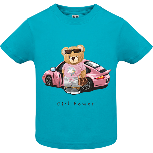 Eco-Friendly Girl Power Bear Baby T-shirt