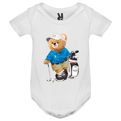 Eco-Friendly Golf Bear Baby Bodysuit