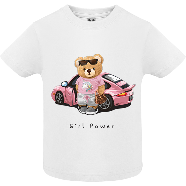 Eco-Friendly Girl Power Bear Baby T-shirt