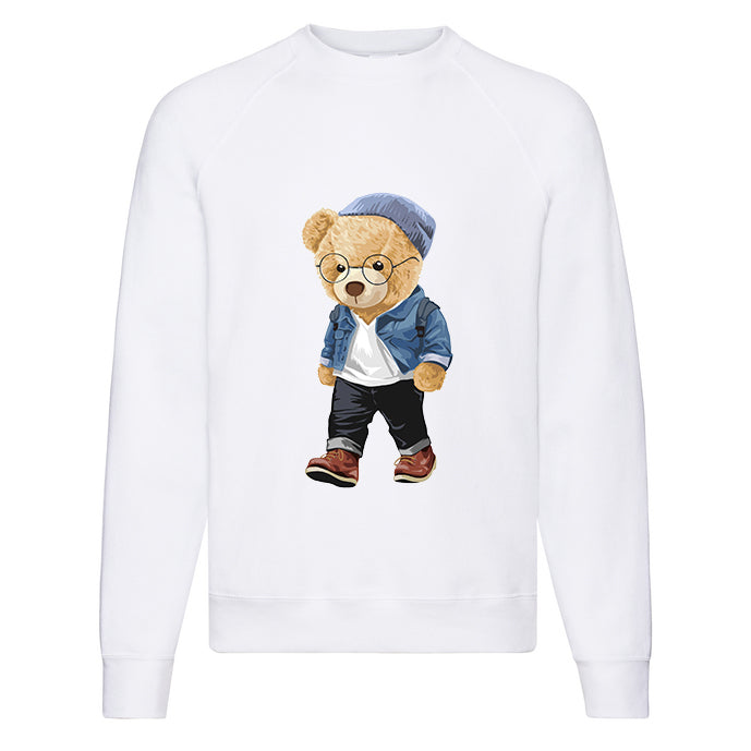 Eco-Friendly Hipster Bear Pullover – Bear Tees