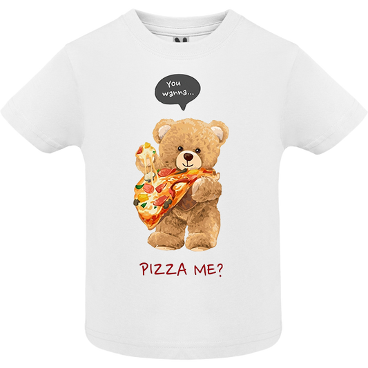 Eco-Friendly Pizza Bear Baby T-shirt