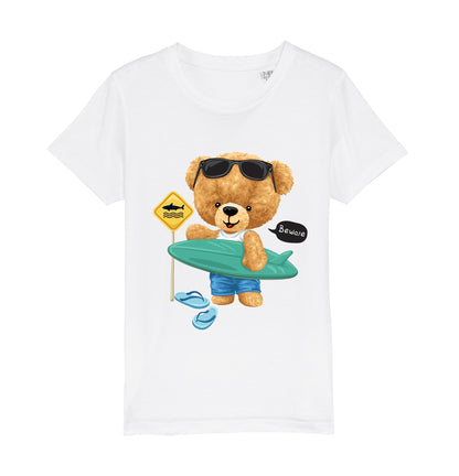 Eco-Friendly Surf Bear Kids T-shirt