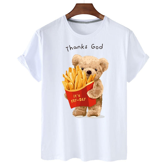 Eco-Friendly French Fries Bear T-shirt