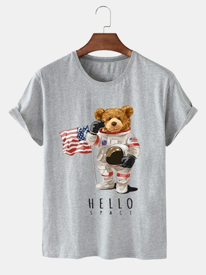 Eco-Friendly Space Bear T-shirt