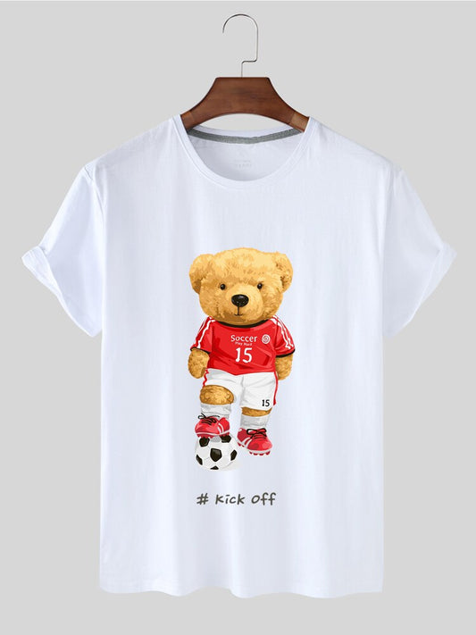 Eco-Friendly Soccer Bear T-shirt