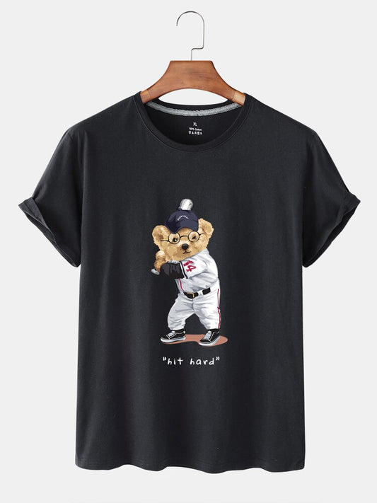 Eco-Friendly Baseball Bear T-shirt