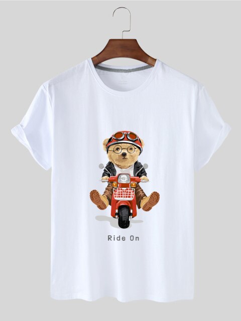 Eco-Friendly Bike Bear T-shirt