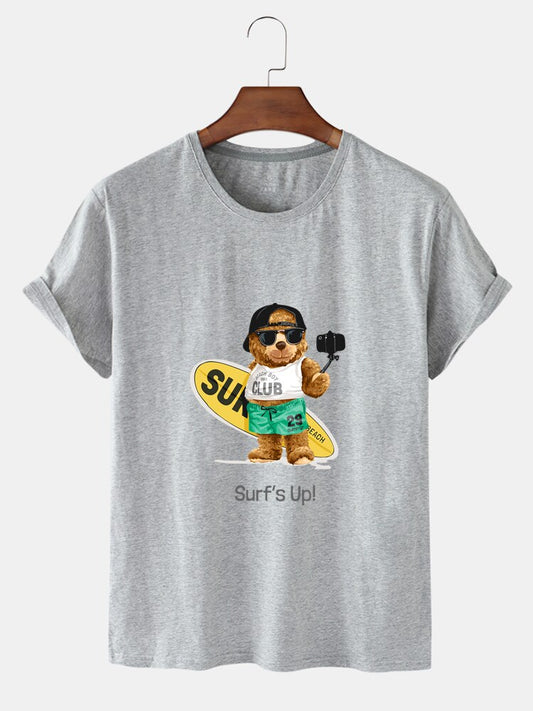 Eco-Friendly Surf Bear T-shirt