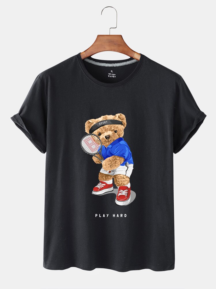 Eco-Friendly Tennis Bear T-shirt
