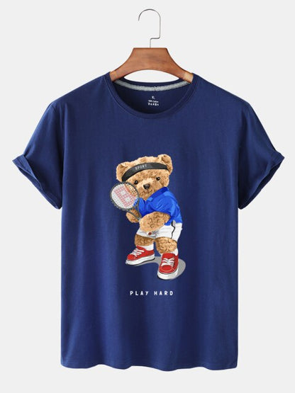 Eco-Friendly Tennis Bear T-shirt