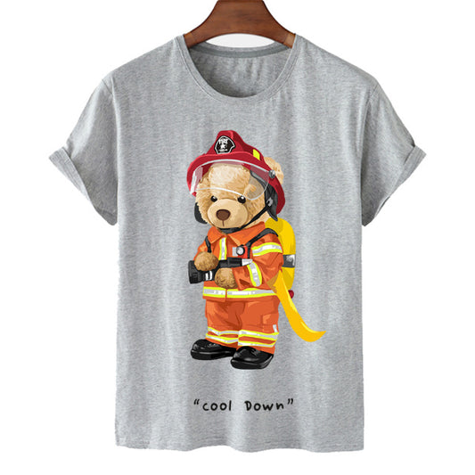 Eco-Friendly Firefighter Bear T-shirt