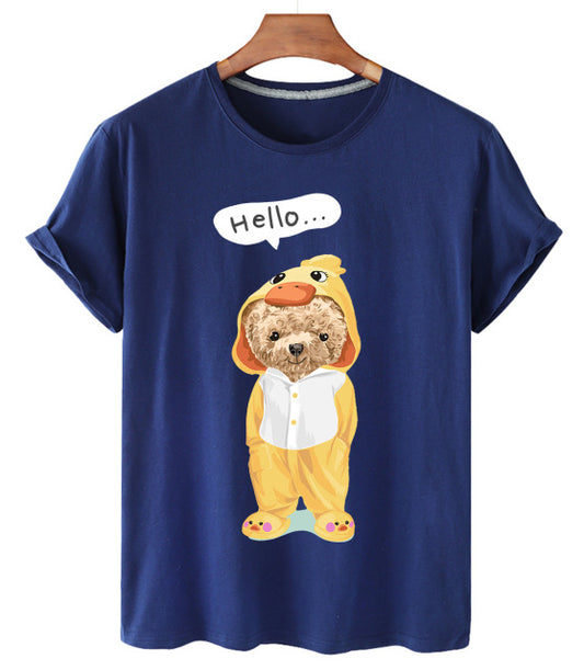 Eco-Friendly Yellow Duck Bear T-shirt