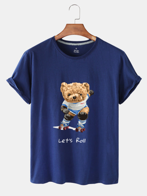 Eco-Friendly Roller Skater Bear T-shirt