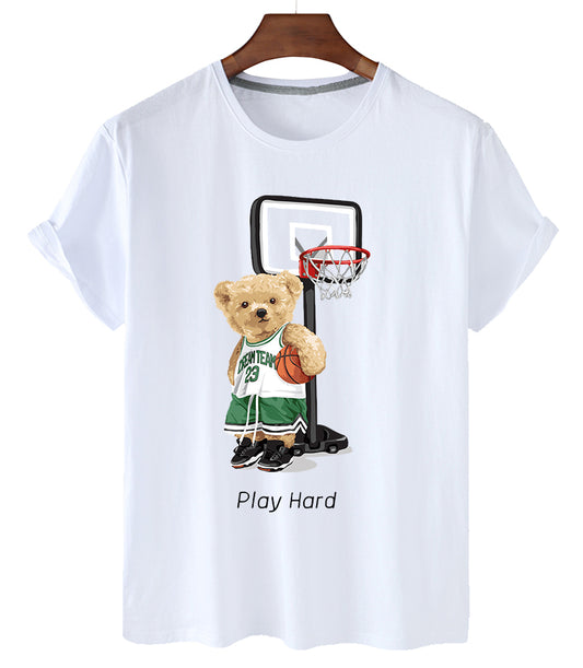 Eco-Friendly Basketball Bear T-shirt