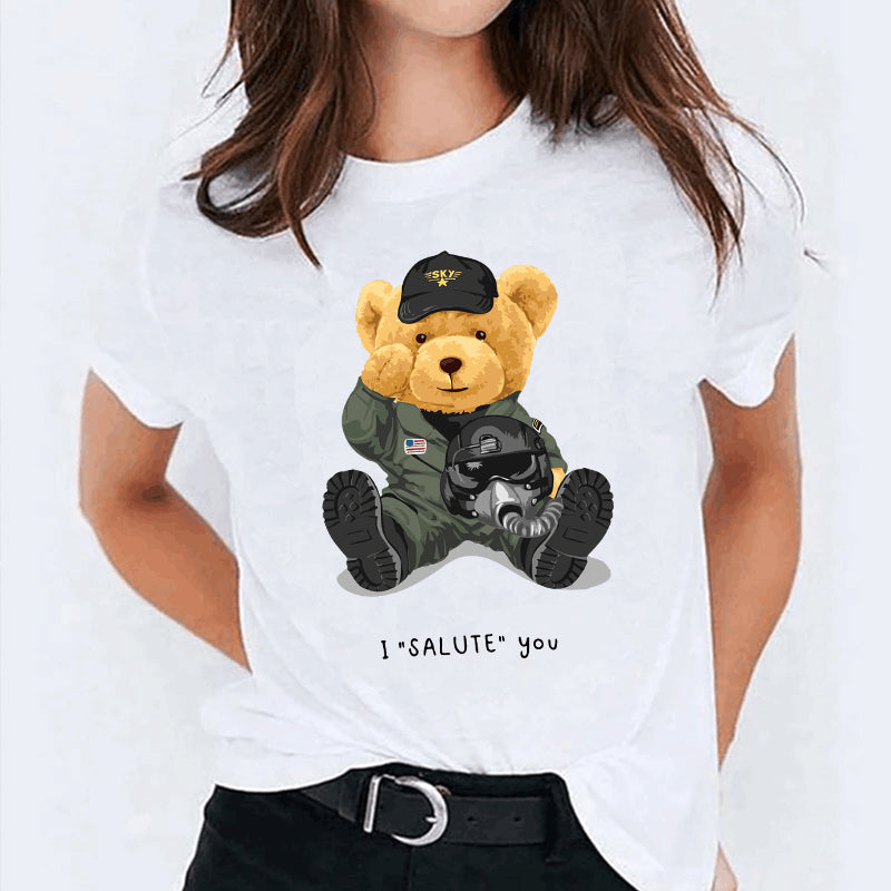 Eco-Friendly Pilot Bear T-shirt